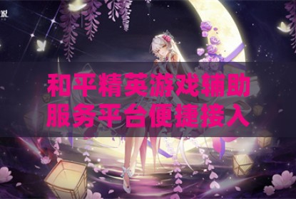 和平精英游戏辅助服务平台便捷接入途径分析