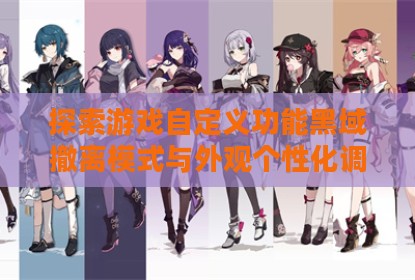 探索游戏自定义功能黑域撤离模式与外观个性化调整